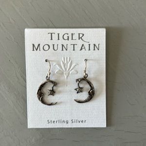 Sterling silver moon earrings